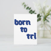 Diverse producten met de "geboren tot tri"-logo briefkaart (Staand voorkant)