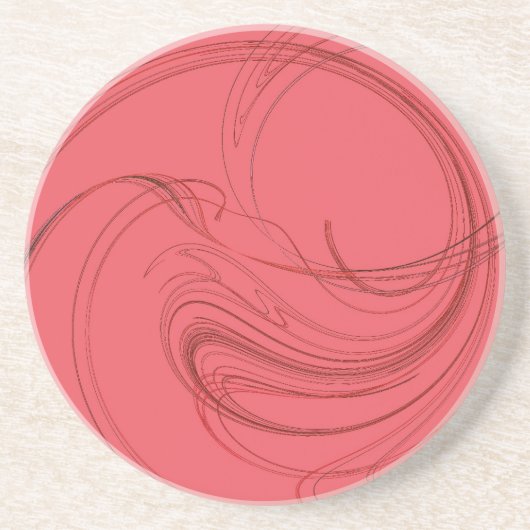 Diverse reeks-4— Roze Onderzetter 1 van (Voorkant)