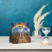 Diverse Regenboog Brug Huisdier Herdenking Aangepa Fotoplaat (Insitu)