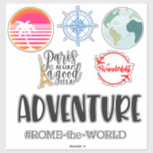 Diverse reisbagage sticker (Vel)