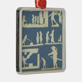 Diverse scènes metalen ornament (Rechts)