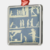 Diverse scènes metalen ornament (Links)