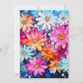 Diverse Schattigee Abstracte Daisy Flowers Verjaar Kaart (Achterkant)