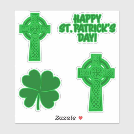 Diverse sint-Patrick's Day Custom-Cut Vinyl Sticke Sticker (Vel)
