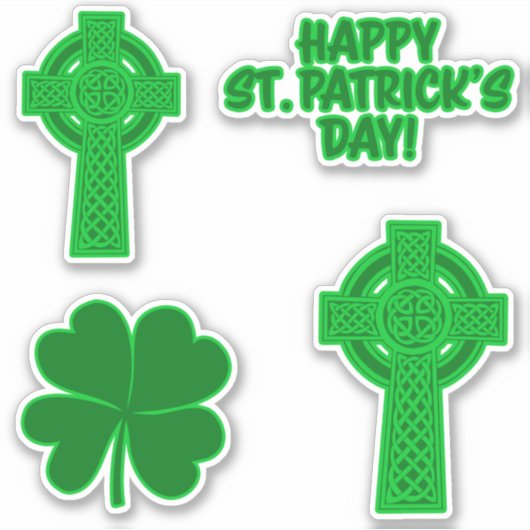 Diverse sint-Patrick's Day Custom-Cut Vinyl Sticke Sticker (Voorkant)