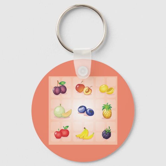Diverse Sleutelhanger fruit (Achterkant)