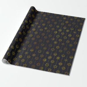 Diverse sneeuwvlokontwerpen cadeaupapier
