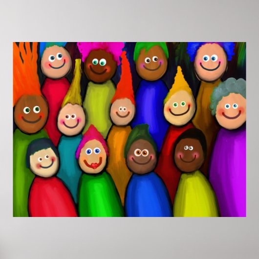 Diverse snijwd van mensen die schilderen poster (Voorkant)