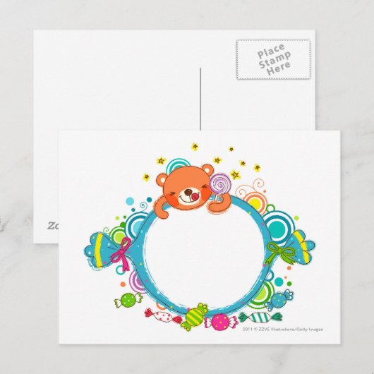 Diverse snoepjes briefkaart (Voorkant / Achterkant)