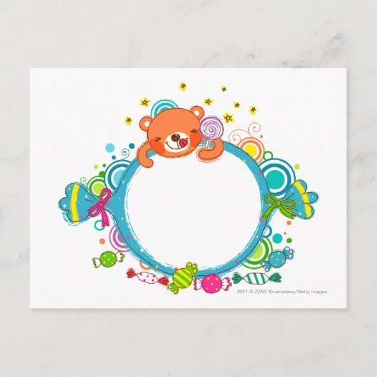 Diverse snoepjes briefkaart (Voorkant)