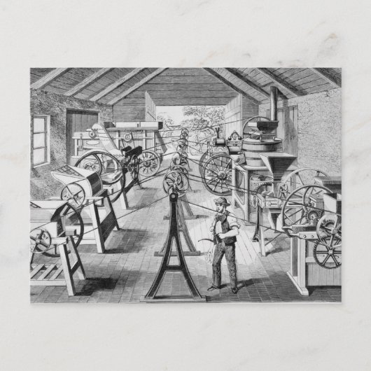 Diverse soorten landbouwmachines briefkaart (Voorkant)