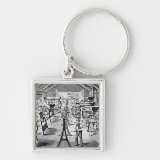 Diverse soorten landbouwmachines sleutelhanger (Voorkant)