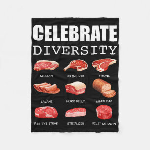 Diverse soorten steakliefhebbers vieren - Grappig Fleece Deken