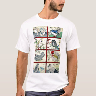 Diverse soorten vogels Ukiyoe T-shirt