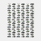 Diverse Sovjet WW2 Tanks Fleece Deken (Voorkant)