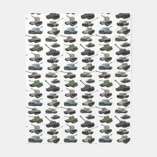 Diverse Sovjet WW2 Tanks Fleece Deken (Voorkant)