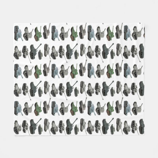 Diverse Sovjet WW2 Tanks Fleece Deken (Voorkant (Horizontaal))