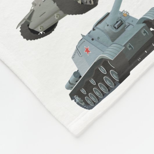 Diverse Sovjet WW2 Tanks Fleece Deken (Hoek)