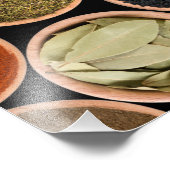 Diverse specerijen en voedselingrediënten foto afdruk (Hoek)