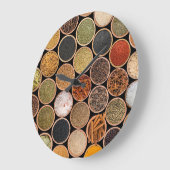 Diverse specerijen en voedselingrediënten grote klok (Hoek)