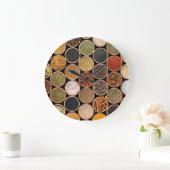 Diverse specerijen en voedselingrediënten grote klok (Huis)