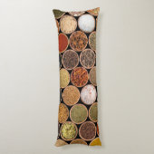 Diverse specerijen en voedselingrediënten lichaamskussen (Achterkant (Verticaal))