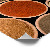 Diverse specerijen en voedselingrediënten poster (Hoek)