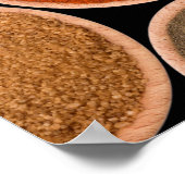 Diverse specerijen en voedselingrediënten poster (Hoek)