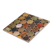 Diverse specerijen en voedselingrediënten tegeltje (Zijkant)