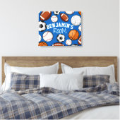 Diverse sporten All STAR aangepaste naam slaapkame Canvas Afdruk (Insitu (Slaapkamer))