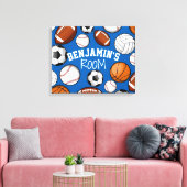 Diverse sporten All STAR aangepaste naam slaapkame Canvas Afdruk (Insitu (Woonkamer))