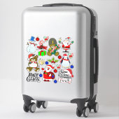 Diverse Stickers voor kerstvakantie Santa Snowman (Koffer)