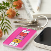 Diverse tabelnaamtoetsen sleutelhanger (Voorkant Rechts)