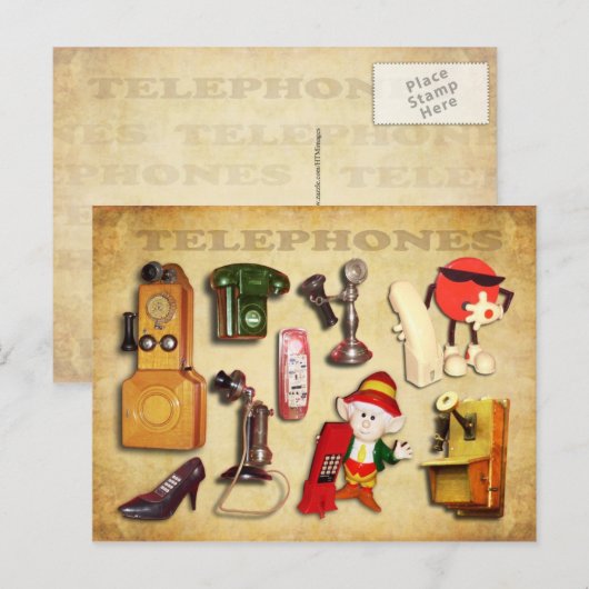 Diverse Telefoons - en Modern Briefkaart (Voorkant / Achterkant)