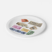 Diverse tickets papieren bordje (Gekanteld)