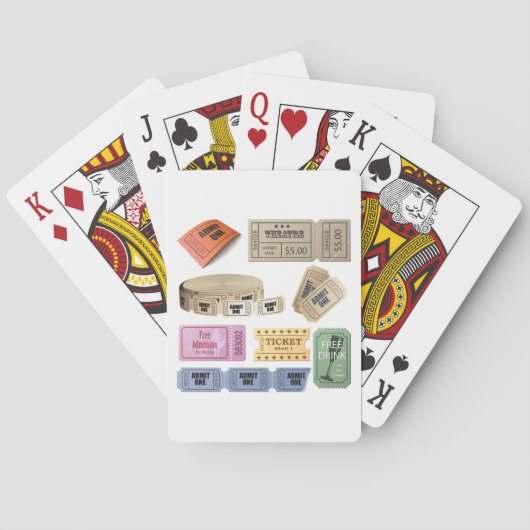 Diverse tickets pokerkaarten (Achterkant)