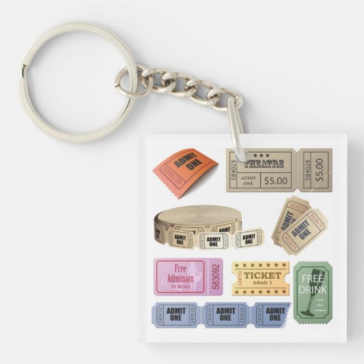 Diverse tickets sleutelhanger (Voorkant)