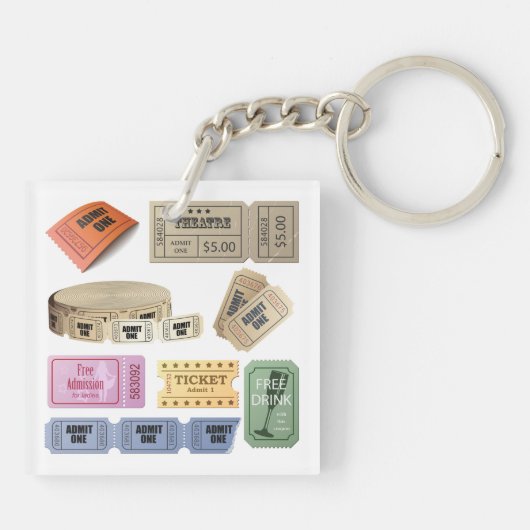 Diverse tickets sleutelhanger (Achterkant)