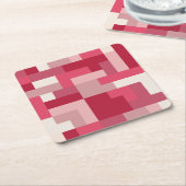 Diverse tinten rood abstract kartonnen onderzetters (Schuin)