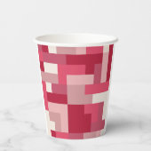 Diverse tinten rood abstract papieren bekers (Achterkant)