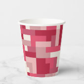 Diverse tinten rood abstract papieren bekers (Voorkant)