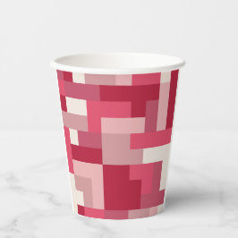 Diverse tinten rood abstract papieren bekers