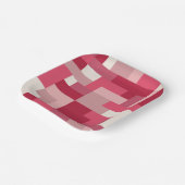 Diverse tinten rood abstract papieren bordje (Gebogen)