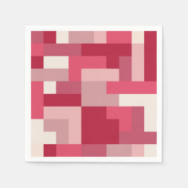 Diverse tinten rood abstract servet