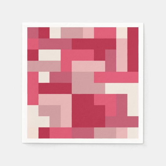 Diverse tinten rood abstract servet (Voorkant)