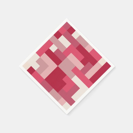 Diverse tinten rood abstract servet (Hoek)