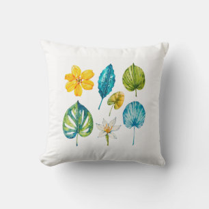 Diverse tropische bloemen bladeren kussen