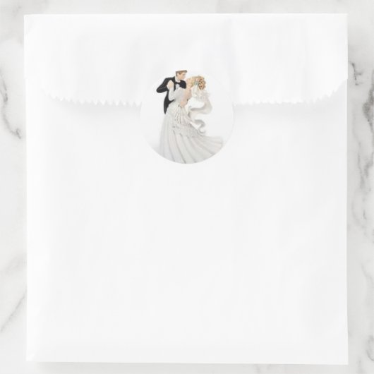 Diverse trouwstickers ronde sticker (Tas)