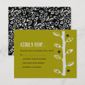 DIVERSE VINES Bar Bat Mitzvah Reply RSVP Card Kaartje (Voorkant / Achterkant)