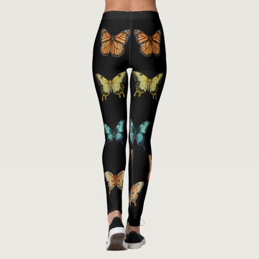 Diverse Vlinders Verrukken Leggings (Achterkant)